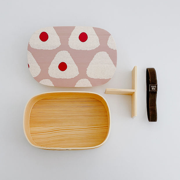 Natural Wooden Bento Lunch Box (Onigiri)  日式天然木質便當盒 (三角飯糰造型曲) - 4 Size Options