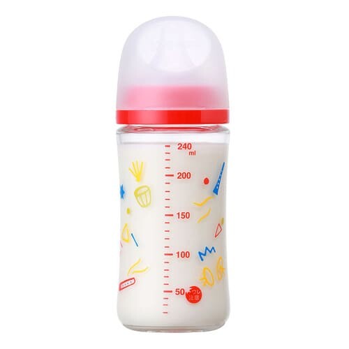 Soft Touch Baby Feeding Bottle, Wide-Mouth, Heat Resistant Glass 寬口母乳實感玻璃奶瓶 (4 Options)