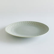 Press de Flower Scandi Plate 日製美濃燒復古北歐霧面壓花盤