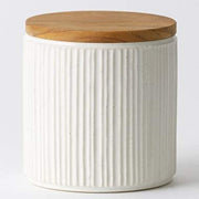 Mino Ware Ceramic Storage Jar Canister with Wooden Lid