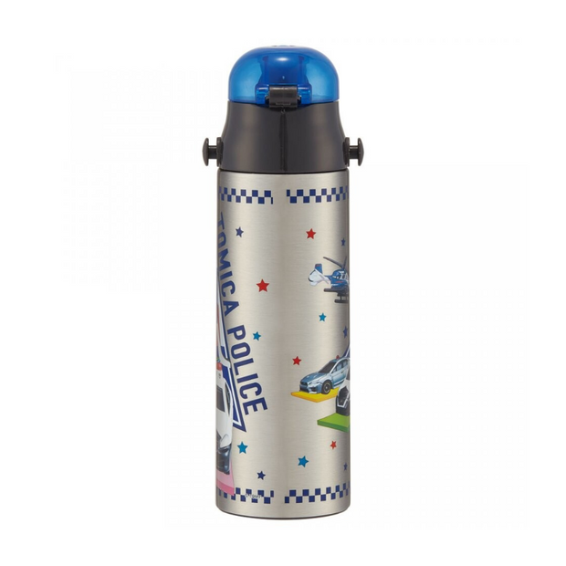 Tomica Stainless Steel Flask Water Bottle with Shoulder Strap (580mL)