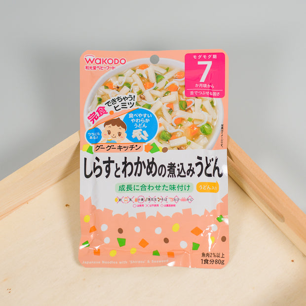 Baby Instant Food - Japanese Noodles with Shirasu & Seaweed 日本和光堂離乳副食品系列- 銀魚海帶芽烏龍麵