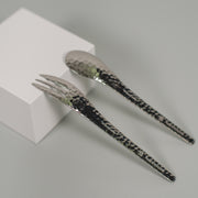 Stainless Steel Dessert Spoon & Fork 8pc Set 日本銀鱗咖啡湯匙/點心叉子禮盒組