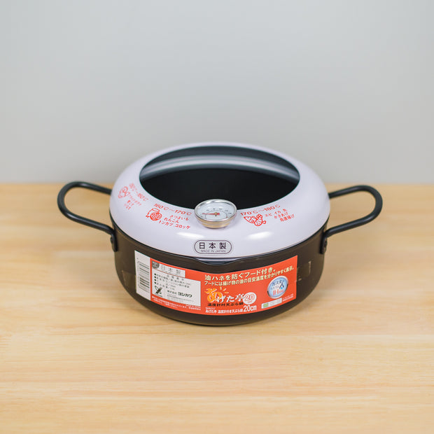 Deep Frying Pan Cookware Thermometer Frypan Drainer Tempura Pot Frying  PotDraine - Helia Beer Co