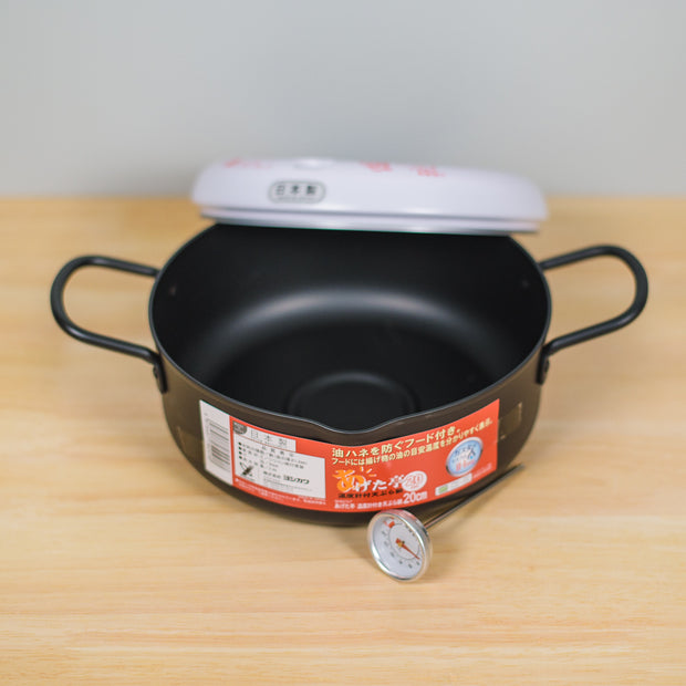 Tempura Deep Fryer Pot with Built-in Thermometer (IH Supported) 吉川天婦羅迷你溫控省油防濺油炸鍋