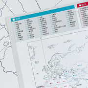 彩色地圖雙面白板 (台灣/世界地圖) - 溫美玉老師