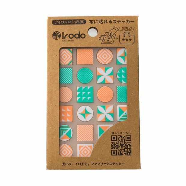 Irodo Fabric Transfer Sticker Set - Colorful Tiles 日本免熨斗布料轉印貼 - 繽紛花磚紋