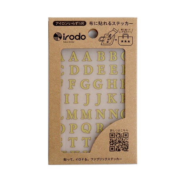 Irodo Fabric Transfer Sticker Set - Alphabets & Motif 日本免熨斗布料轉印貼 - 字母/幸運徽章