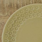 Press de Flower Scandi Plate (Matte Mustard) 日製美濃燒復古北歐霧面壓花盤 (芥末黃)