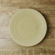 Press de Flower Scandi Plate (Matte Mustard) 日製美濃燒復古北歐霧面壓花盤 (芥末黃)