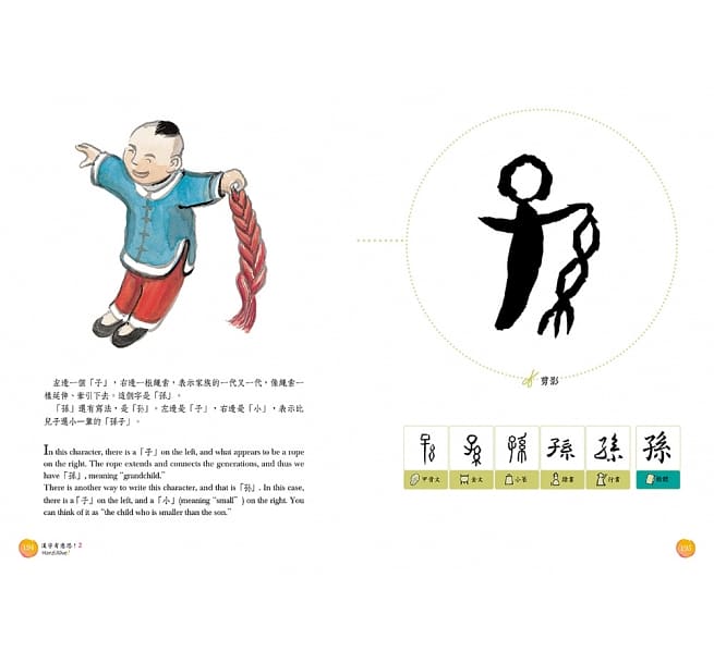 漢字有意思！2：跟著劉墉一家趣味玩漢字（中英文對照）