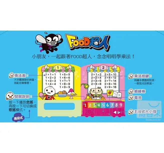 九九乘法有聲書：FOOD超人